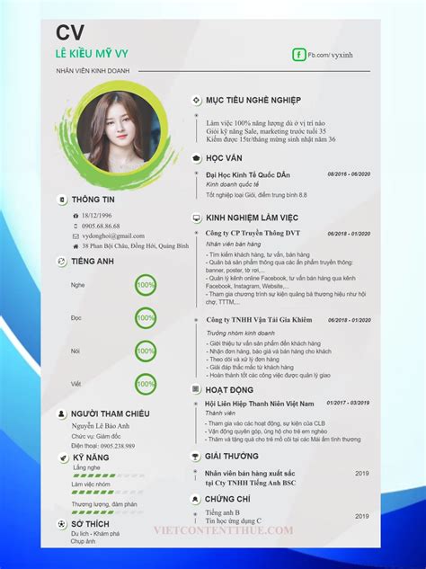Mẫu CV Chuẩn chuyên nghiệp .